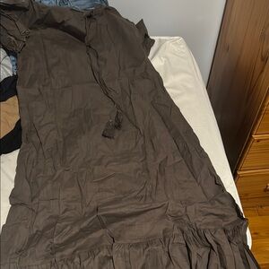 Brown Maxi Dress with Tassel Detail